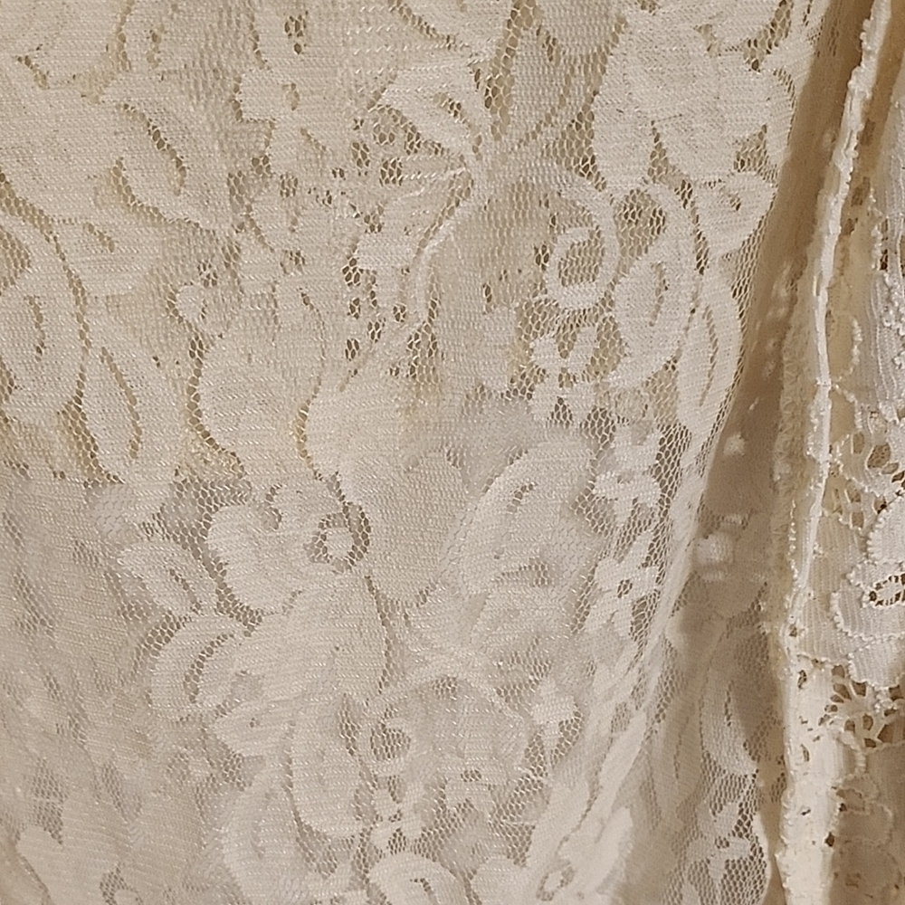 Cream Lace Sleeveless Cardigan - Picture 6 of 6